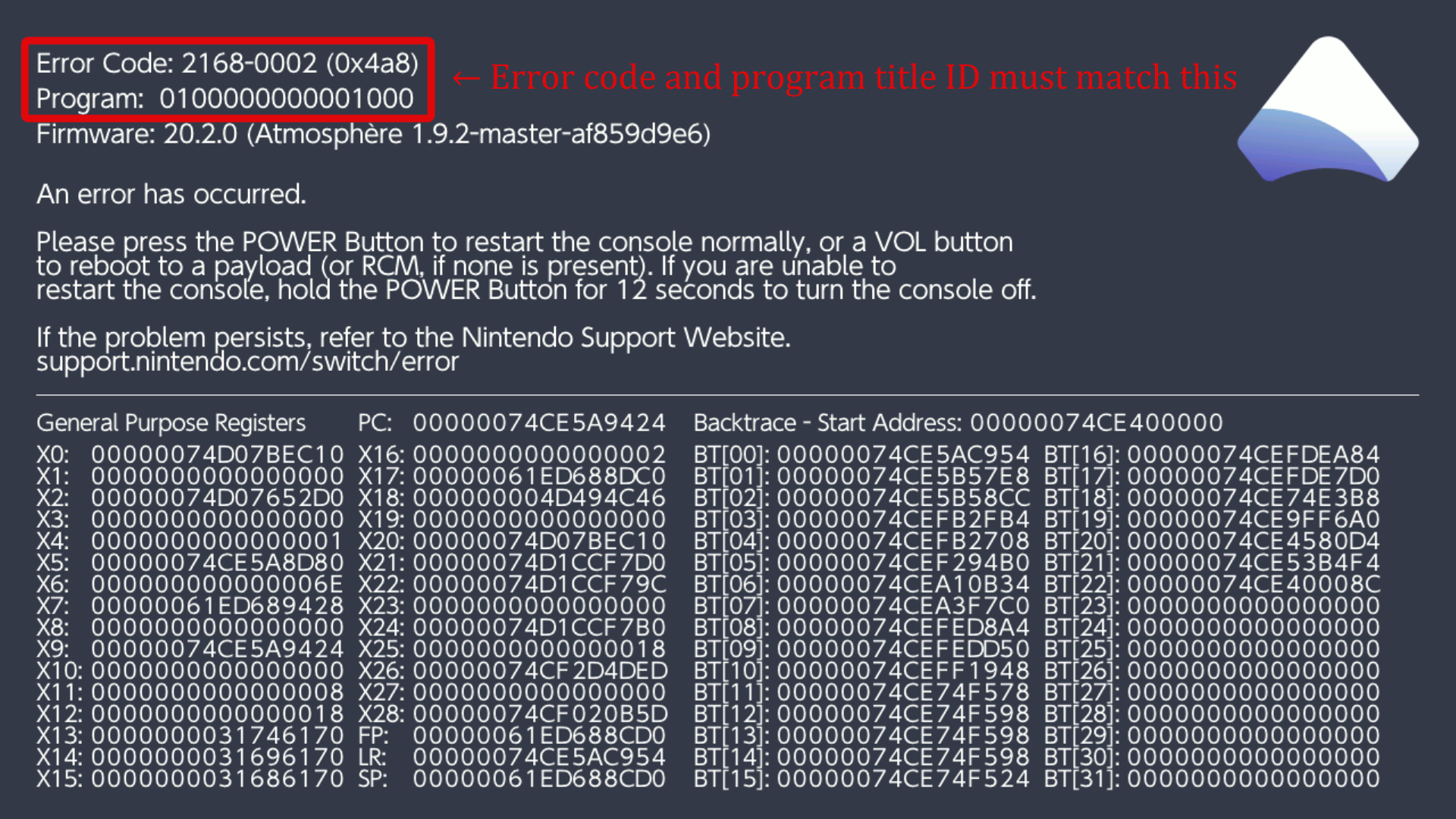 Visual for theme crash